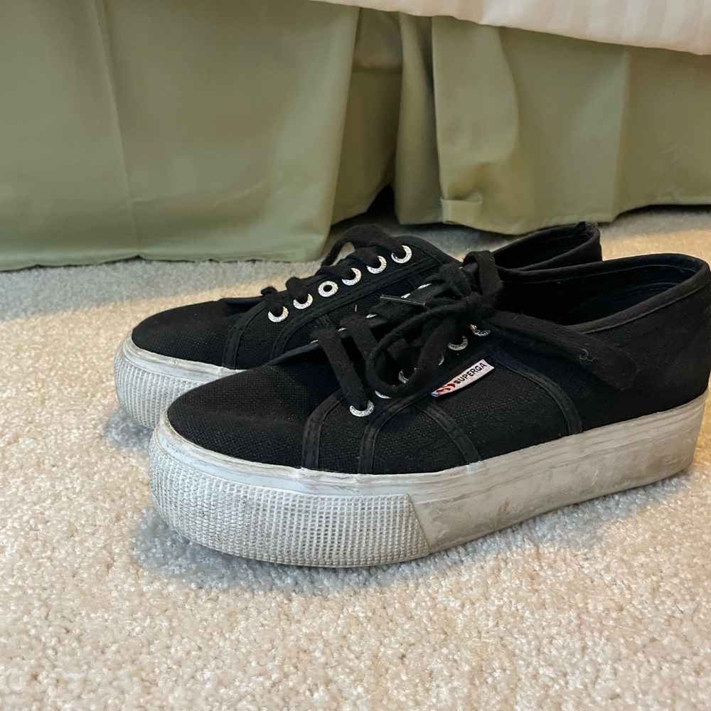 Superga 2740 Black Sneakers Platform